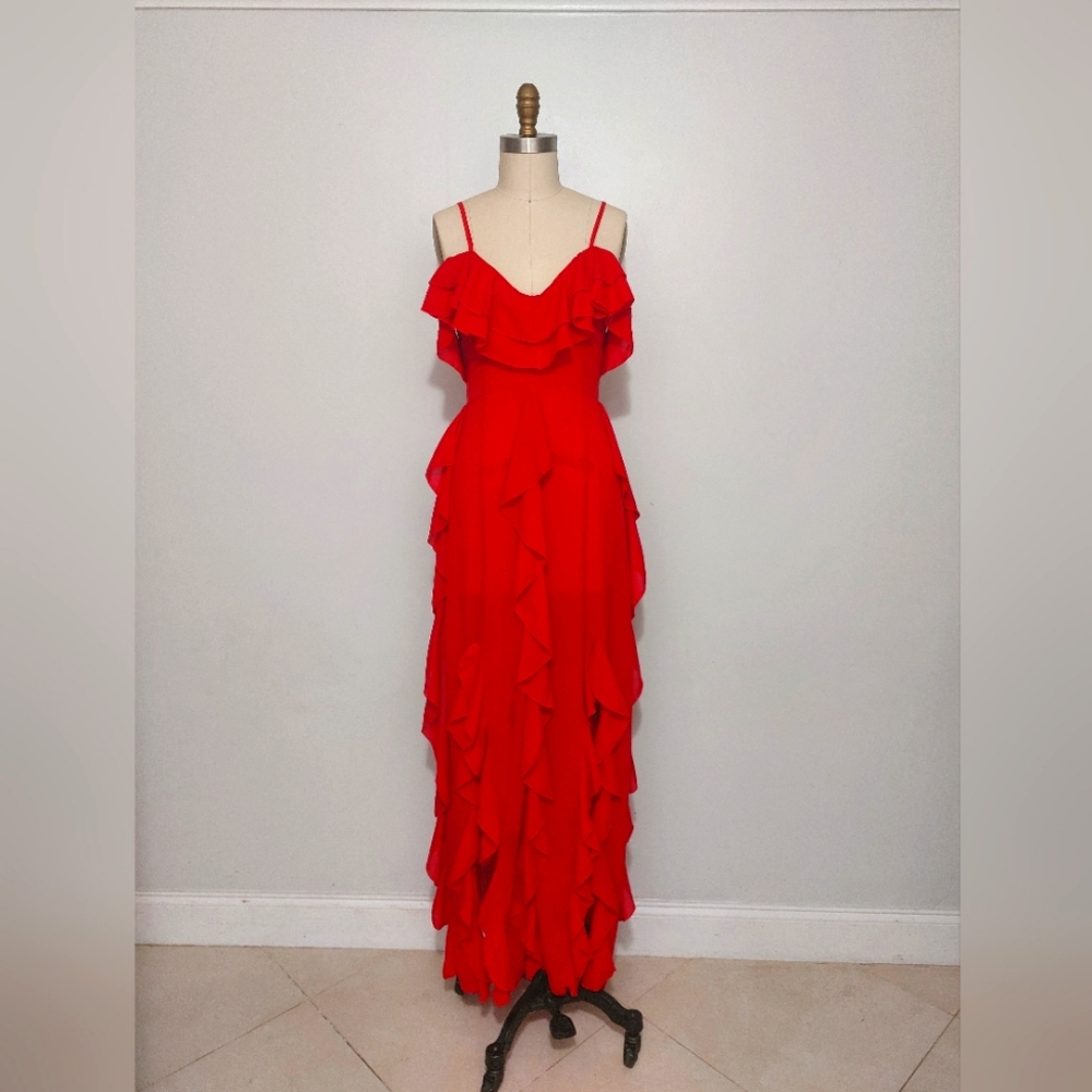 Pretty Little Thing Ruffle Maxi Dress